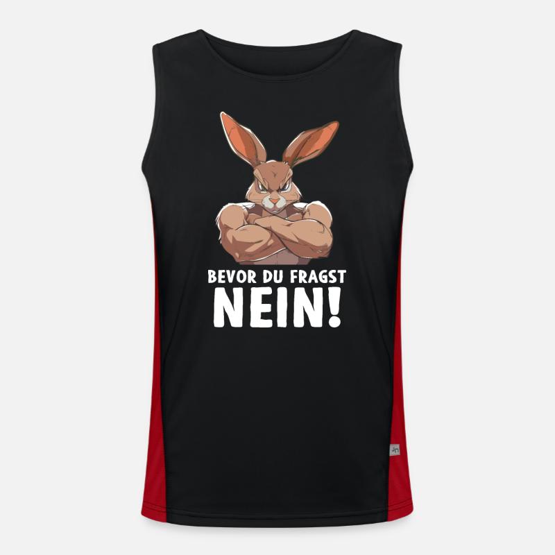 lapin lapin avant que vous ne demandiez non Débardeur respirant contrasté Homme 