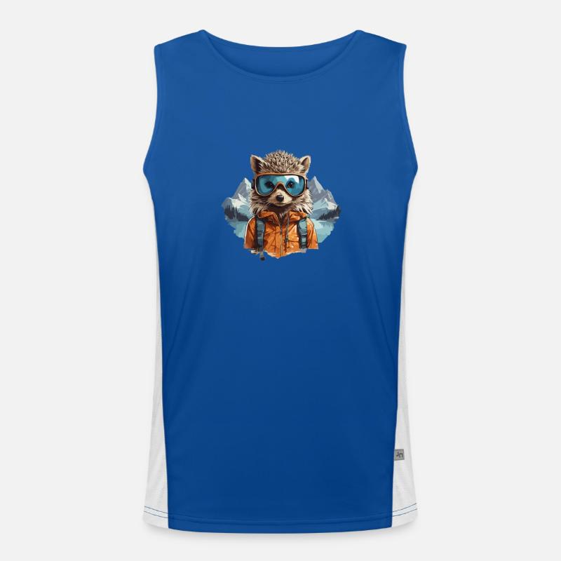 Igelkoll Cool in Bergen with Ski Goggles Men's Functional Contrast Tank Top 