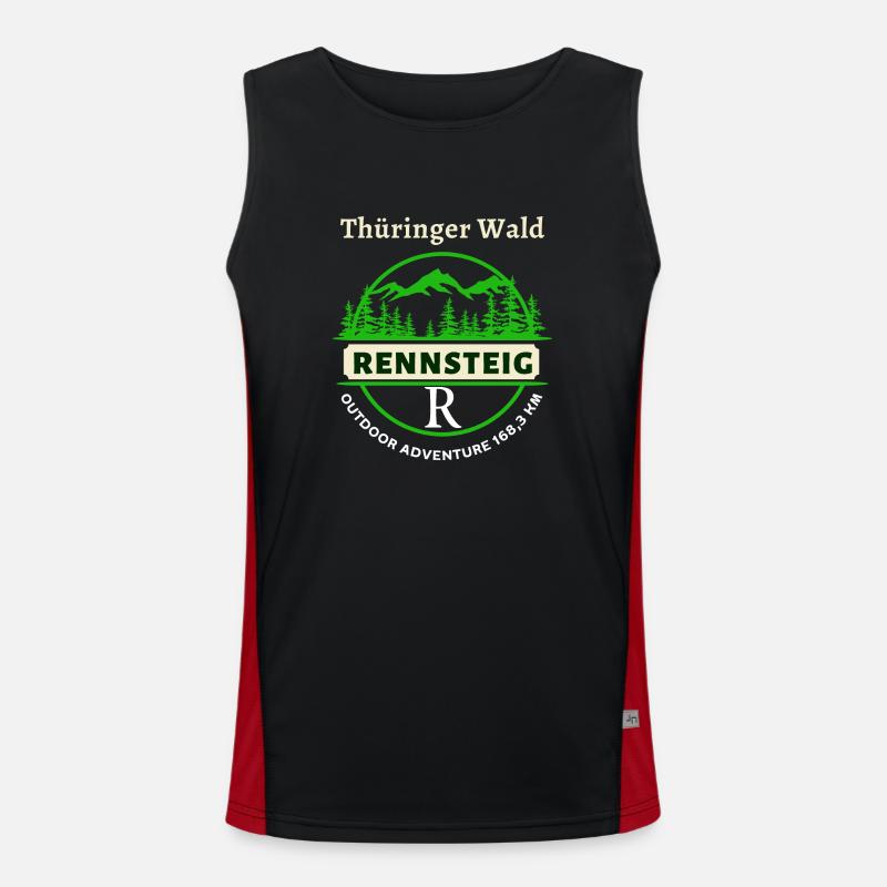 Rennsteig-Thüringer Wald-Thüringen Funktionelles Kontrast-Tank Top für Männer 