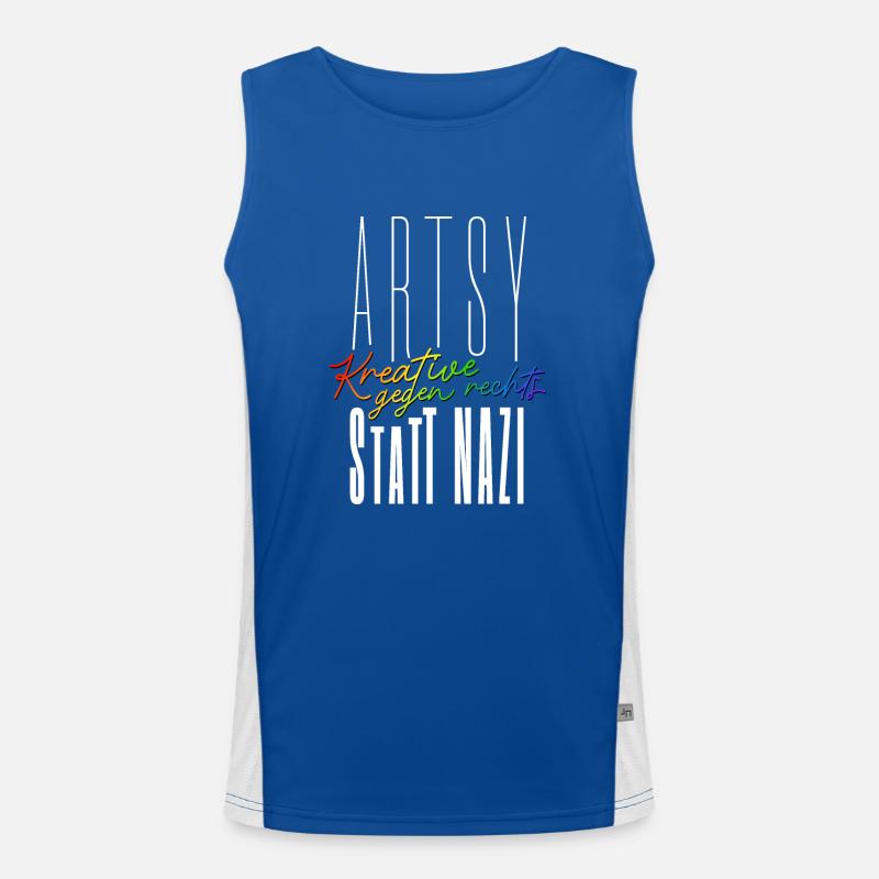 ARTSY INSTEAD OF N*ZI: Creative and committed Men's Functional Contrast Tank Top 