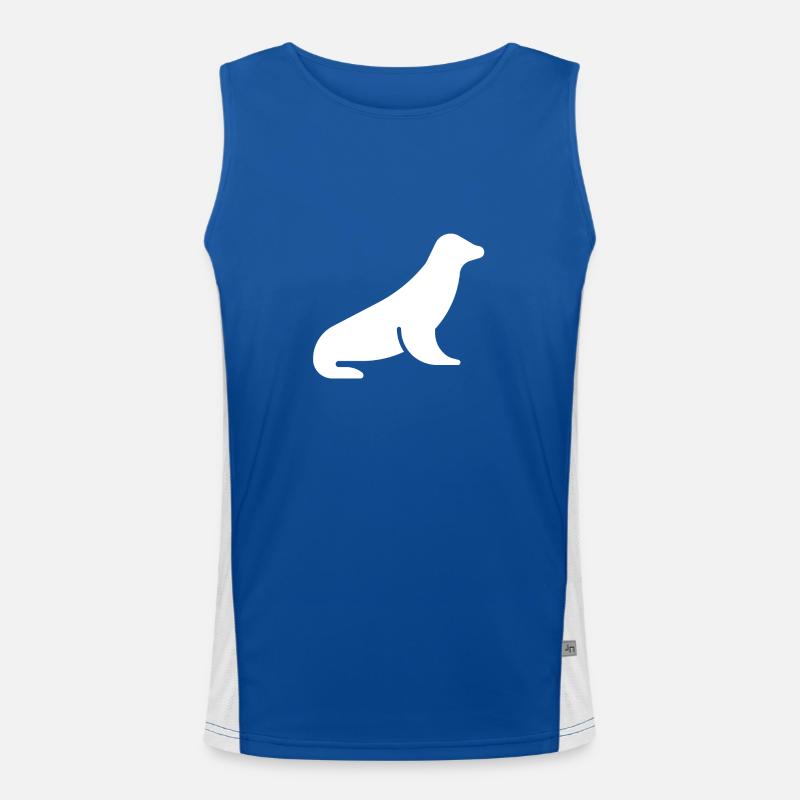 Seehund Funktionelles Kontrast-Tank Top für Männer 