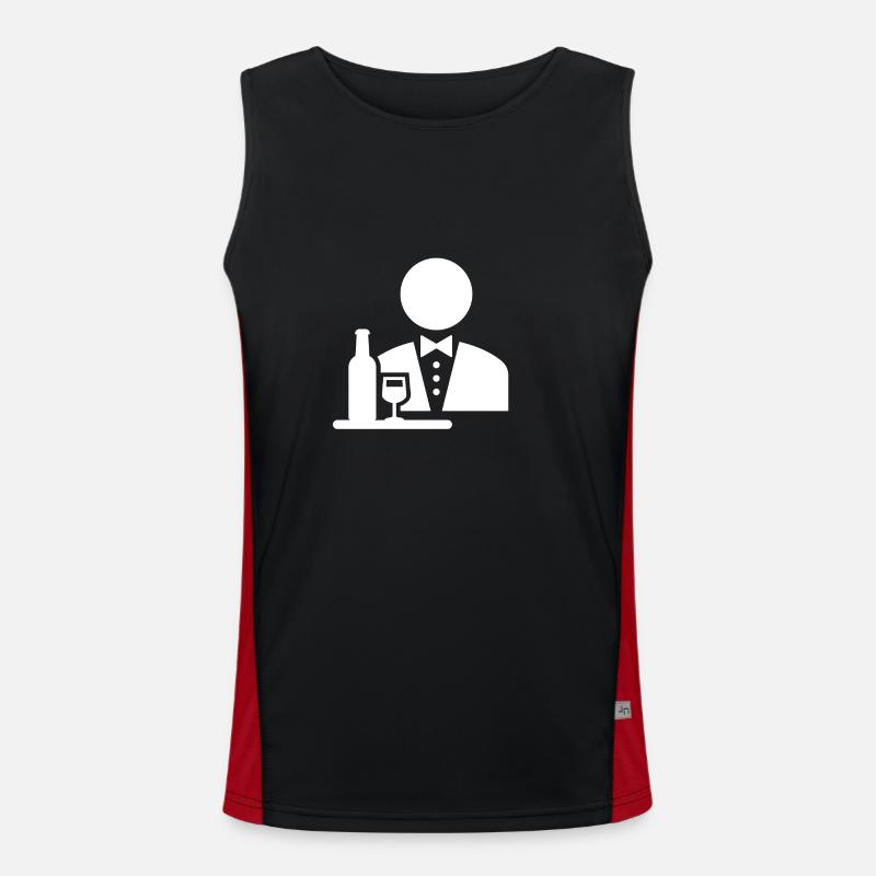 Kellner Beruf Funktionelles Kontrast-Tank Top für Männer 
