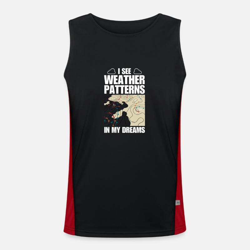 Meteorology pun for meteorologist I see Men's Functional Contrast Tank Top 
