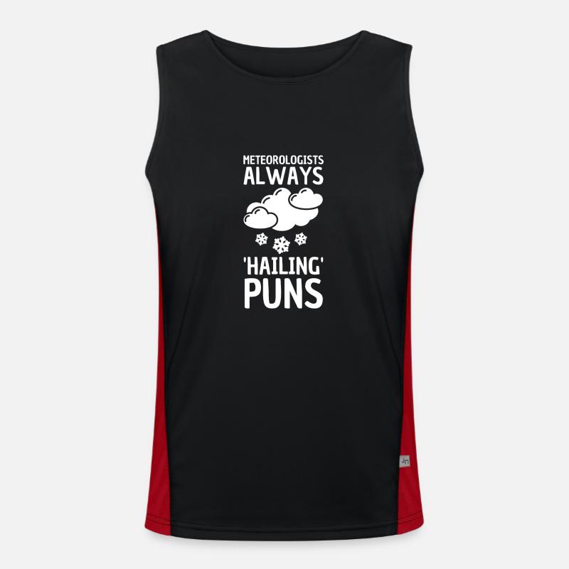 Meteorology pun for meteorologist Men's Functional Contrast Tank Top 