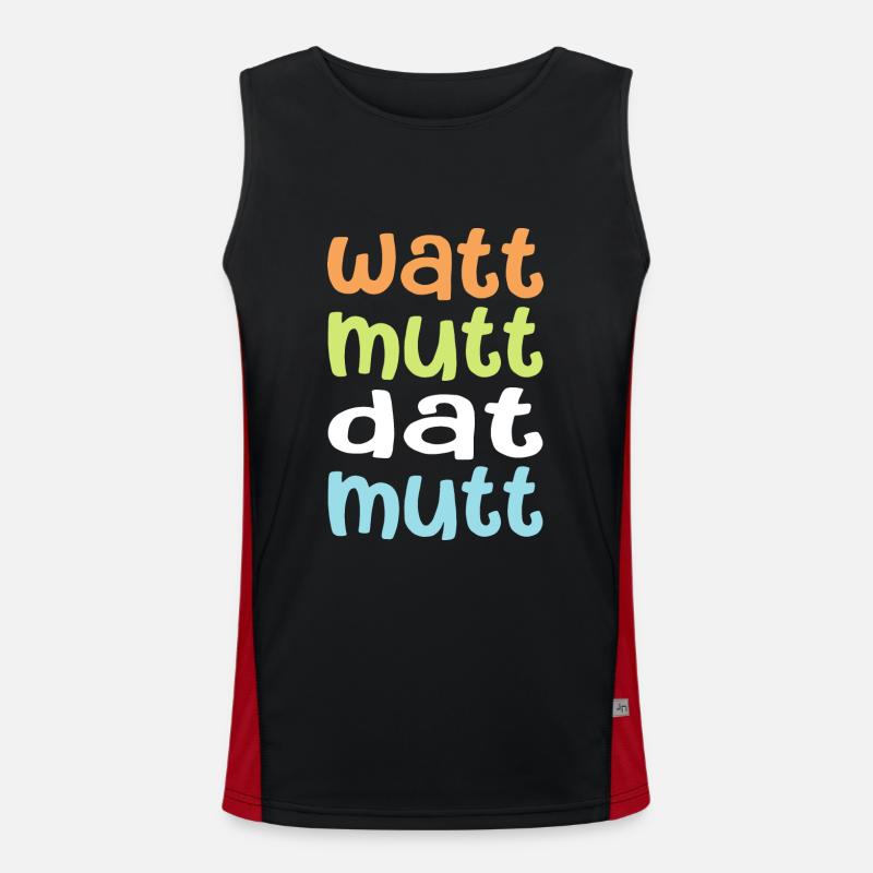 Watt mutt dat mutt Funktionelles Kontrast-Tank Top für Männer 