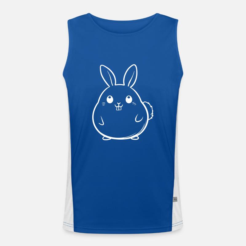 Bunny Funny Cute Men's Functional Contrast Tank Top 