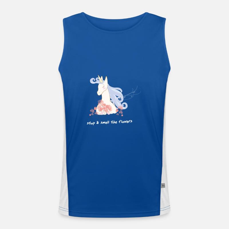 La licorne aime les fleurs Débardeur respirant contrasté Homme 
