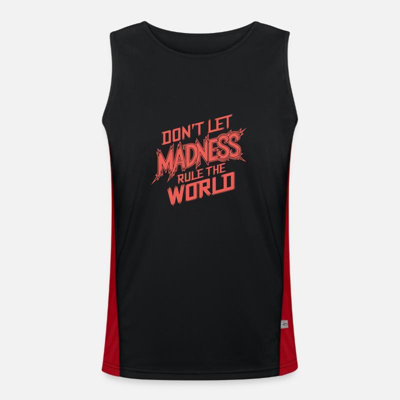 Stoppt den Wahnsinn Funktionelles Kontrast-Tank Top für Männer 