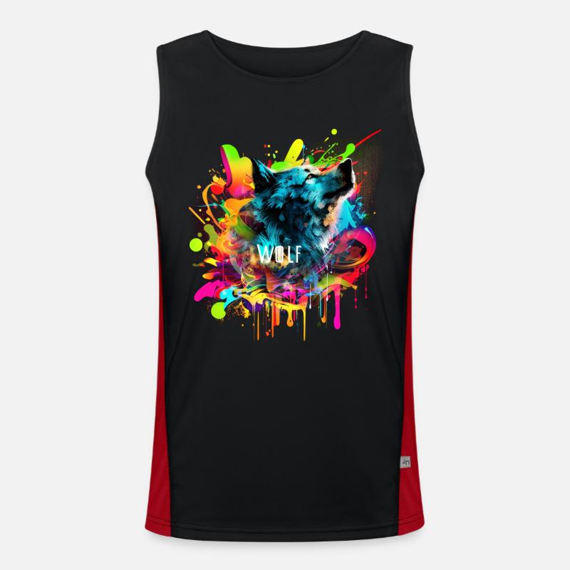 Wolf Men's Functional Contrast Tank Top 