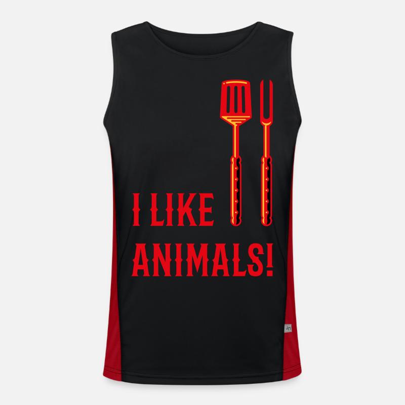J’aime les animaux! (Grill Couverts / 3C) Débardeur respirant contrasté Homme 