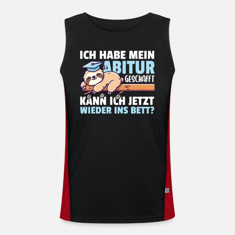 Abitur Absolvent Mädchen und Jungen Abitur Funktionelles Kontrast-Tank Top für Männer 