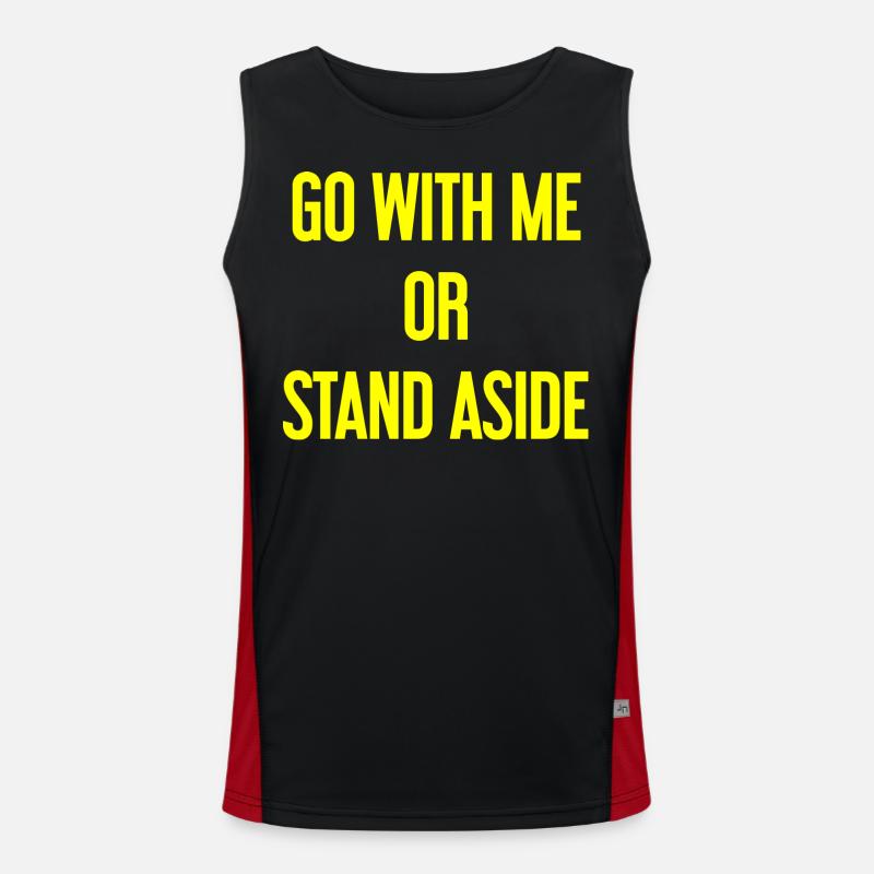 Geh mit oder beiseite Funktionelles Kontrast-Tank Top für Männer 