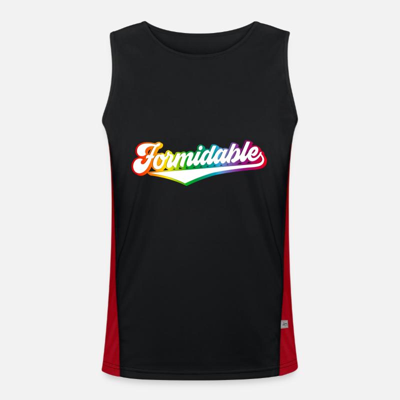 Formidable Rainbow Power - Men's Functional Contrast Tank Top  - black/red