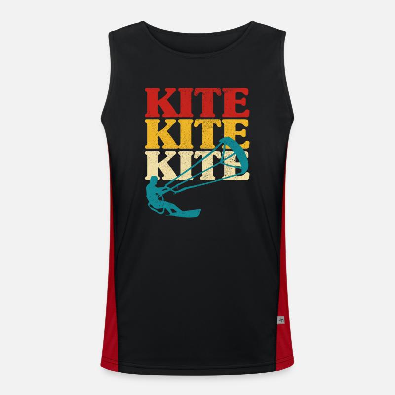Retro Kitesurfing Kitesurf Kiteboarding Men's Functional Contrast Tank Top 
