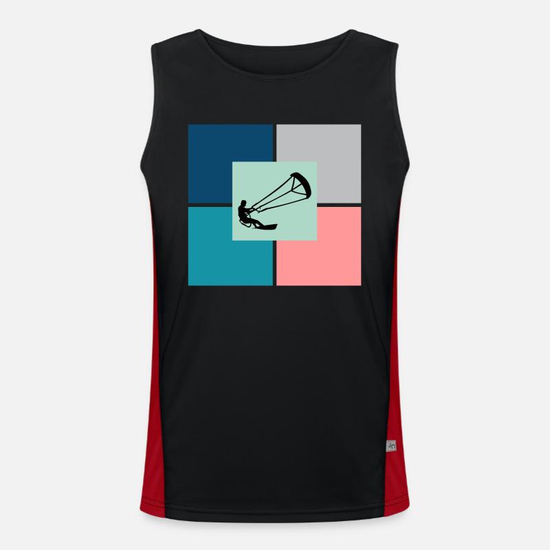 Kitesurfing Kitesurf Kiteboarding Kiteboarder Men's Functional Contrast Tank Top 