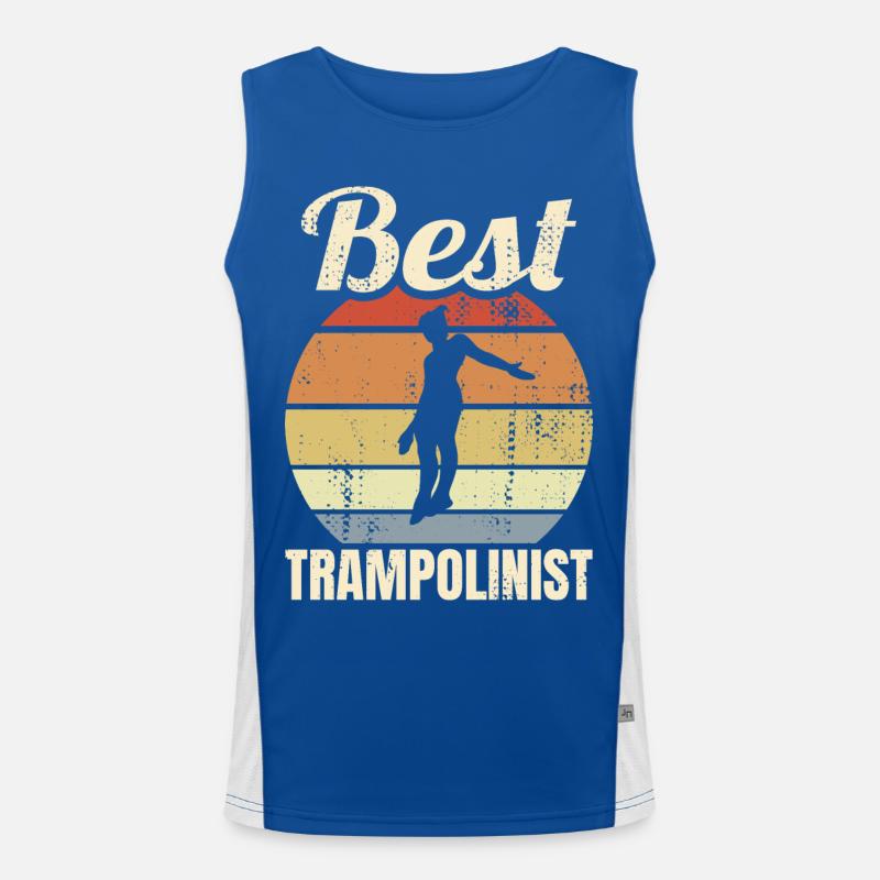 Saut de trampoline vintage Débardeur respirant contrasté Homme 