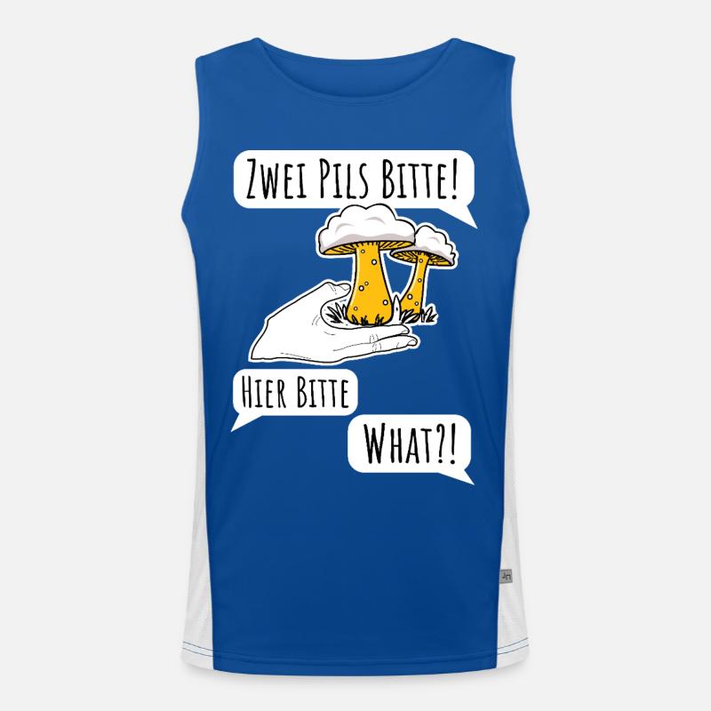 Bier bestellen ist nicht einfach! Pils oder Pilz? Funktionelles Kontrast-Tank Top für Männer 