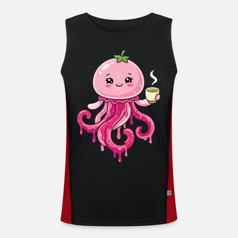 Méduse matcha de Kawaii mignonne Débardeur respirant contrasté Homme 
