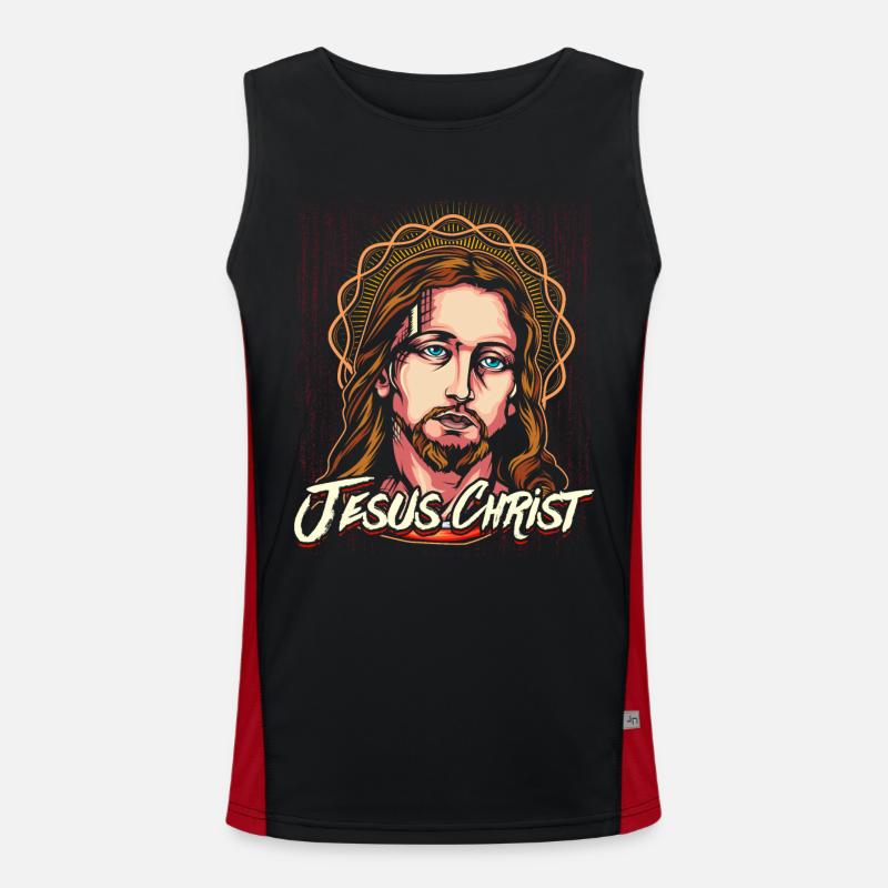 Jésus Christ Christ du Christ Débardeur respirant contrasté Homme 