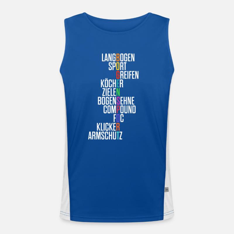 Bogenschießen Feldbogenschießen Langbogen Bogen Funktionelles Kontrast-Tank Top für Männer 