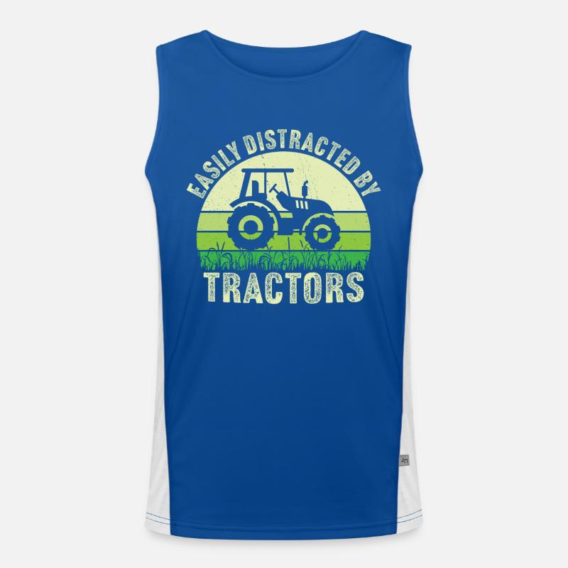 Facilement distrait par les tracteurs Débardeur respirant contrasté Homme 
