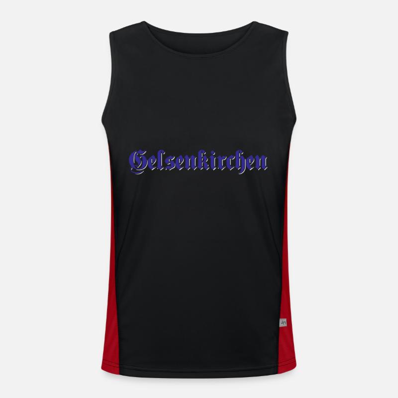 Gelsenkirchen Text | Colors changeable Men's Functional Contrast Tank Top 