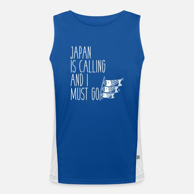 Tolles Japan Calling Shirt & Geschenk Funktionelles Kontrast-Tank Top für Männer 