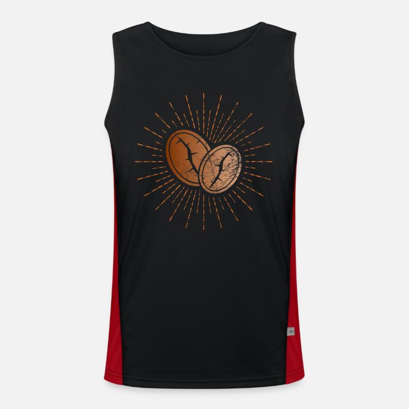 Kaffeebohne Funktionelles Kontrast-Tank Top für Männer 