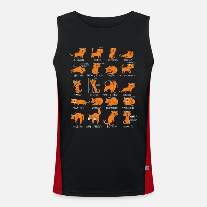 Katze Katzen Geschenk Funktionelles Kontrast-Tank Top für Männer 