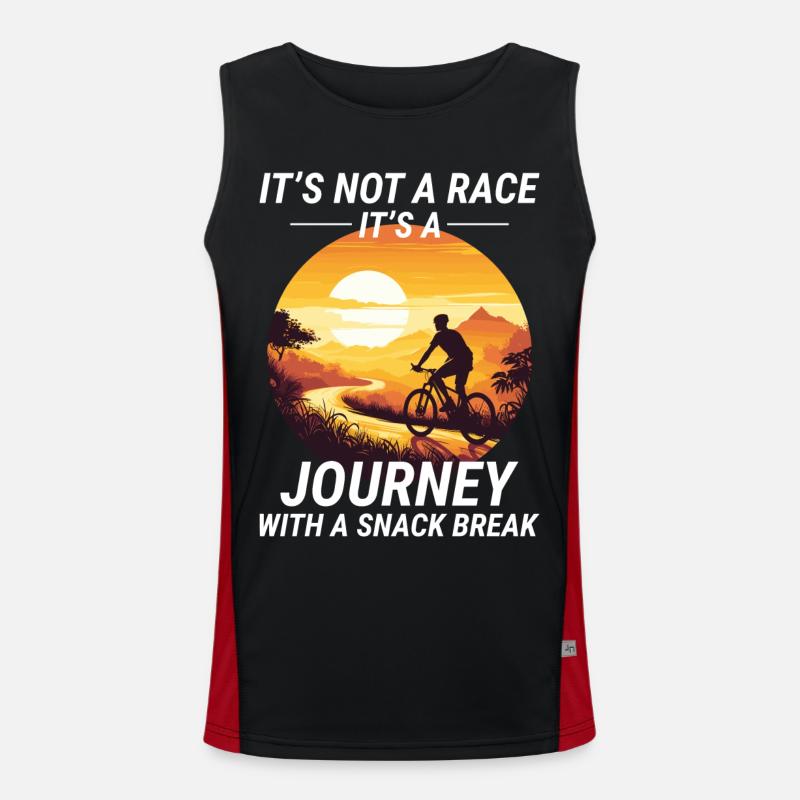Sunset Trail Ride Radfahrer Offroad-Radfahren Funktionelles Kontrast-Tank Top für Männer 
