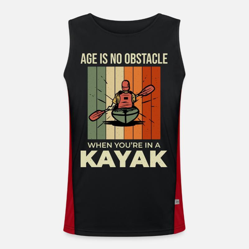 kayaking Gradma Kayak Canoe Kayaker Funny Men's Functional Contrast Tank Top 