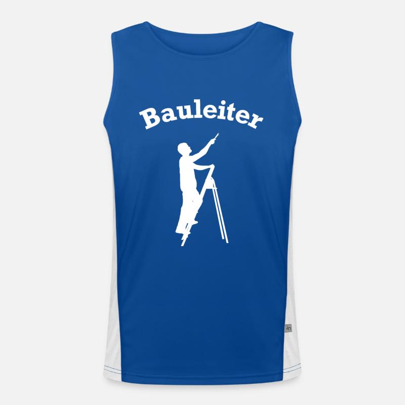 Bauleiter Stehleiter Baustelle Baustellen Leiter Funktionelles Kontrast-Tank Top für Männer 