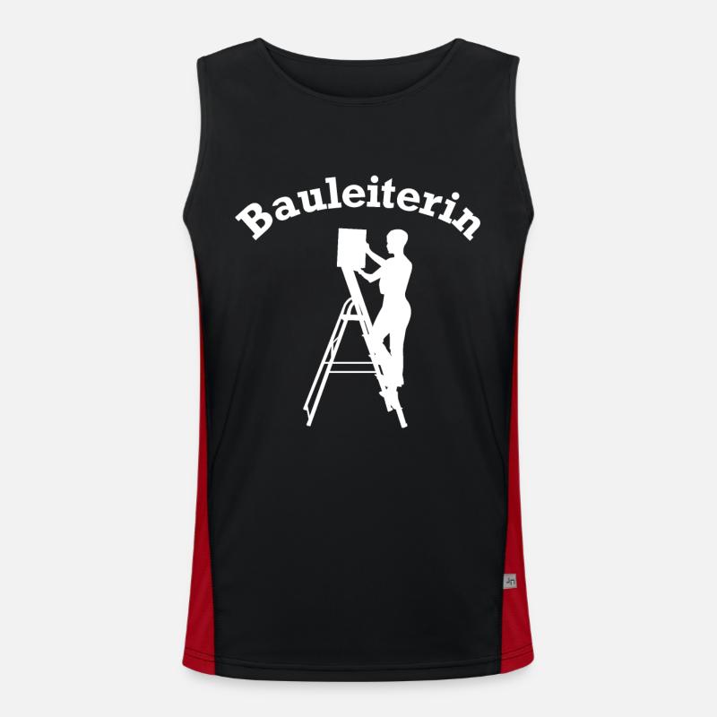 Site Manager Site Manager - Men's Functional Contrast Tank Top  - black/red