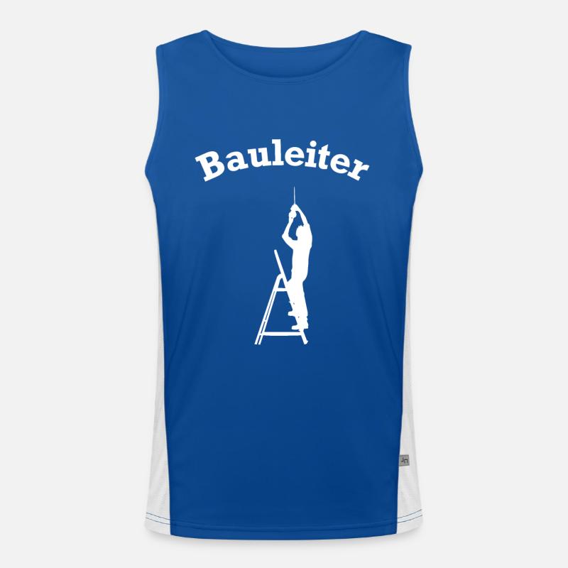 Funny Construction Manager Construction Site Accessories Construction Site Men's Functional Contrast Tank Top 