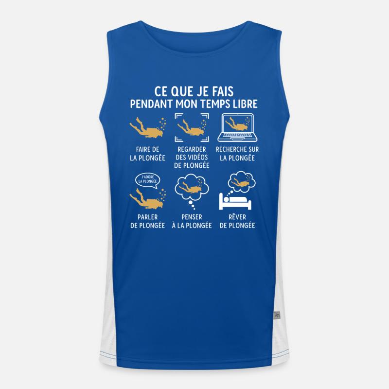 faire de la plongée Débardeur respirant contrasté Homme 