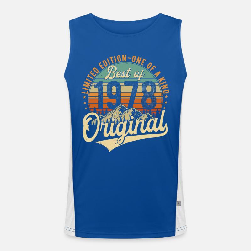 Original 1978 Vintage Anniversaire Rétro Débardeur respirant contrasté Homme 