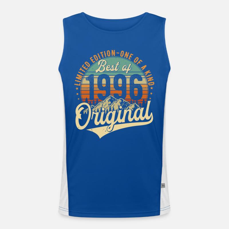 Original 1996 Vintage Anniversaire Rétro Débardeur respirant contrasté Homme 