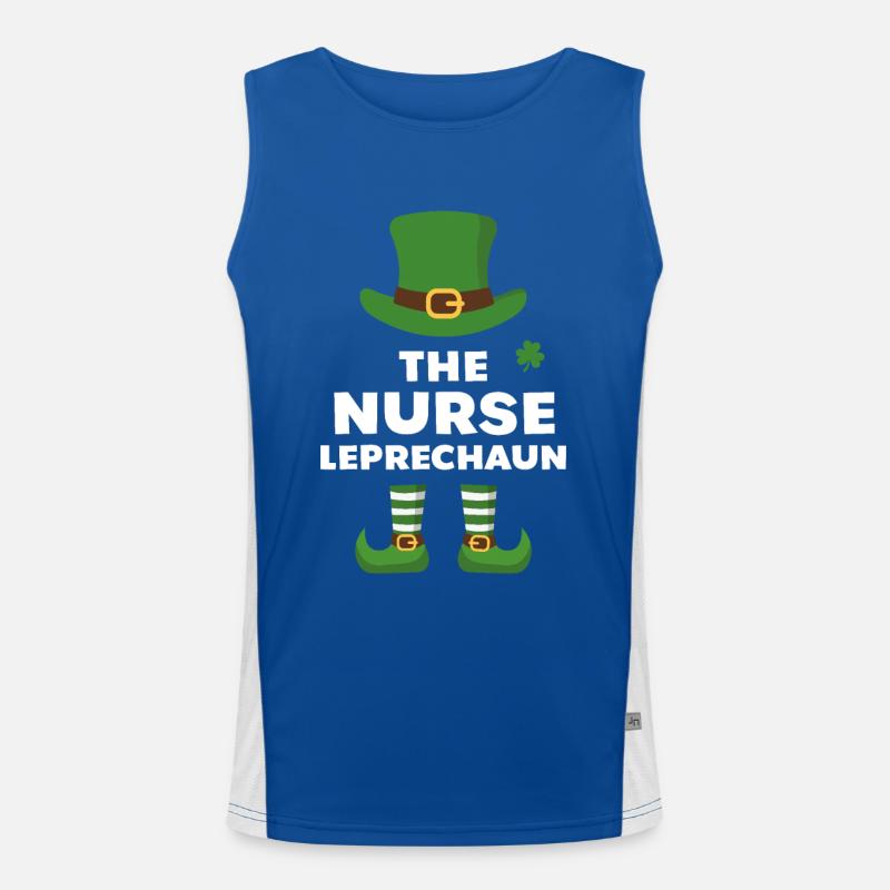 Die Krankenschwester Leprechaun Funktionelles Kontrast-Tank Top für Männer 