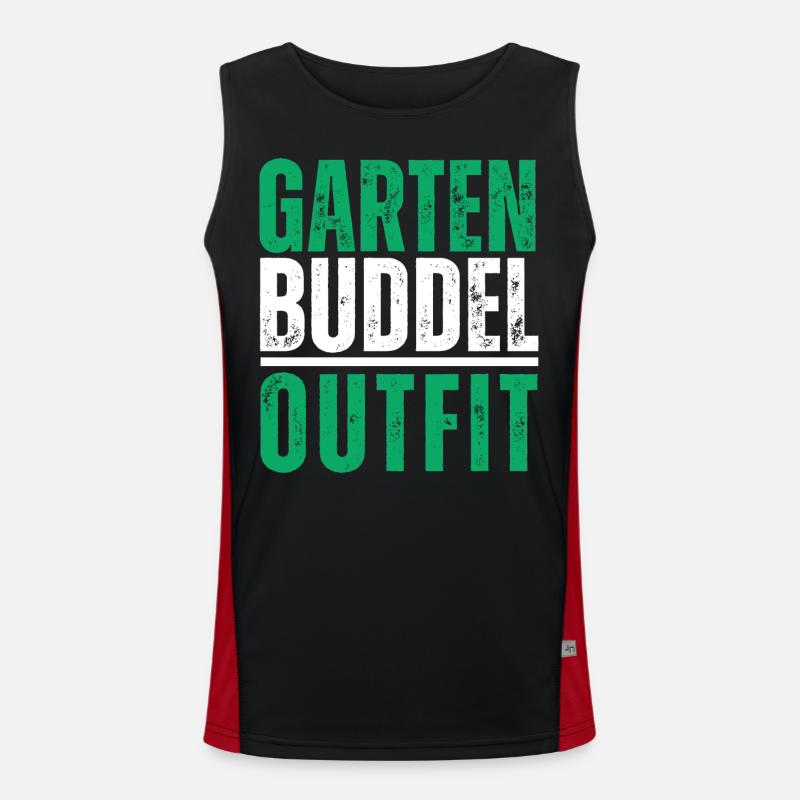 Garten Buddel Outfit Buddeln Garteln Sommer Lustig Funktionelles Kontrast-Tank Top für Männer 