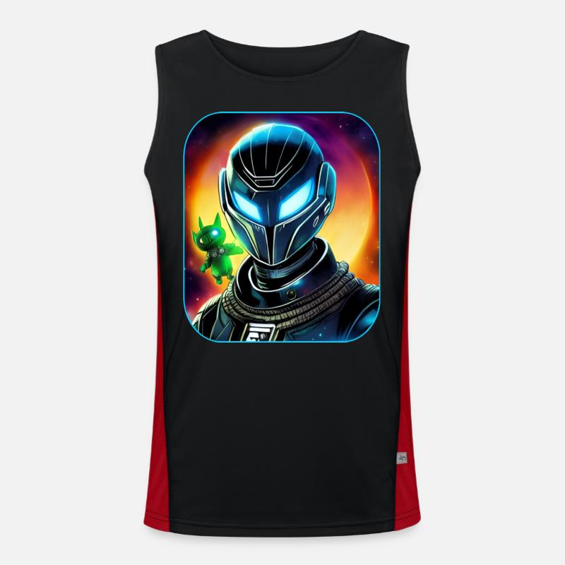 Astronaute de l’espace avec une fée extraterrestre Débardeur respirant contrasté Homme 