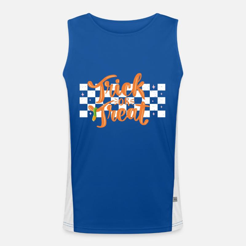 Süßes oder Saures Lustiges Halloween Funktionelles Kontrast-Tank Top für Männer 