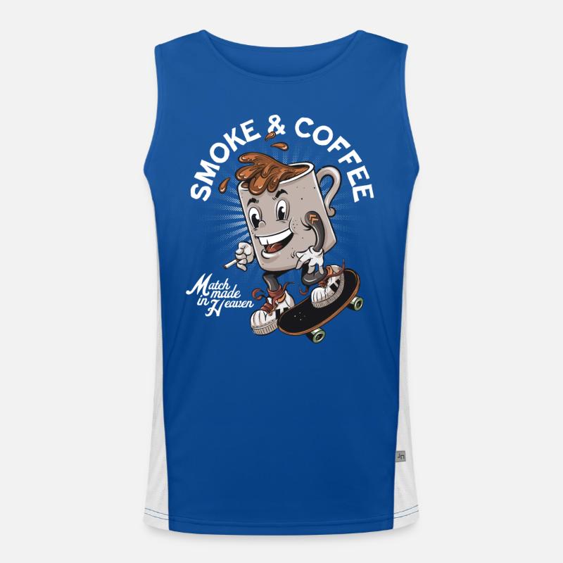 Cigarettes and coffee Men's Functional Contrast Tank Top 