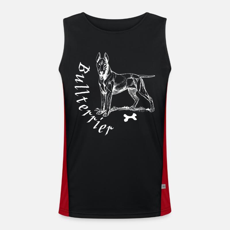 bull terrier Men's Functional Contrast Tank Top 