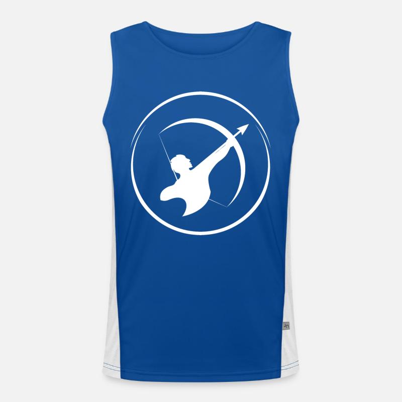 Archery Bow Arrow Archery Target Men's Functional Contrast Tank Top 