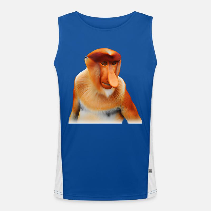 The exotic proboscis monkey Men's Functional Contrast Tank Top 