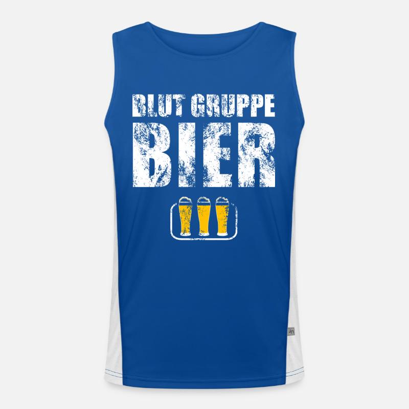 blutgruppe bier bierkrug Funktionelles Kontrast-Tank Top für Männer 