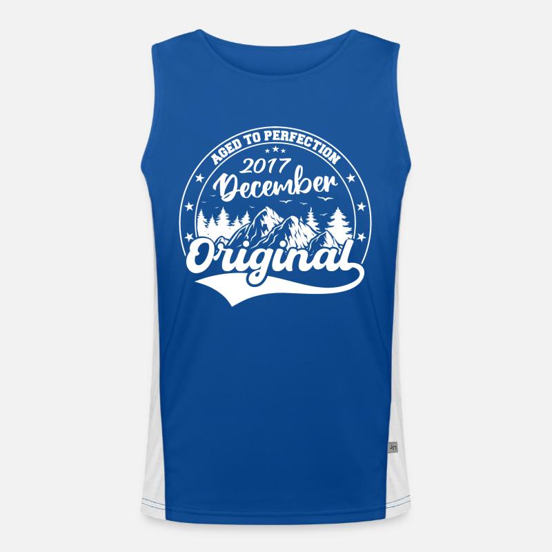 December 2017 Birthday December 2017 December Men's Functional Contrast Tank Top 