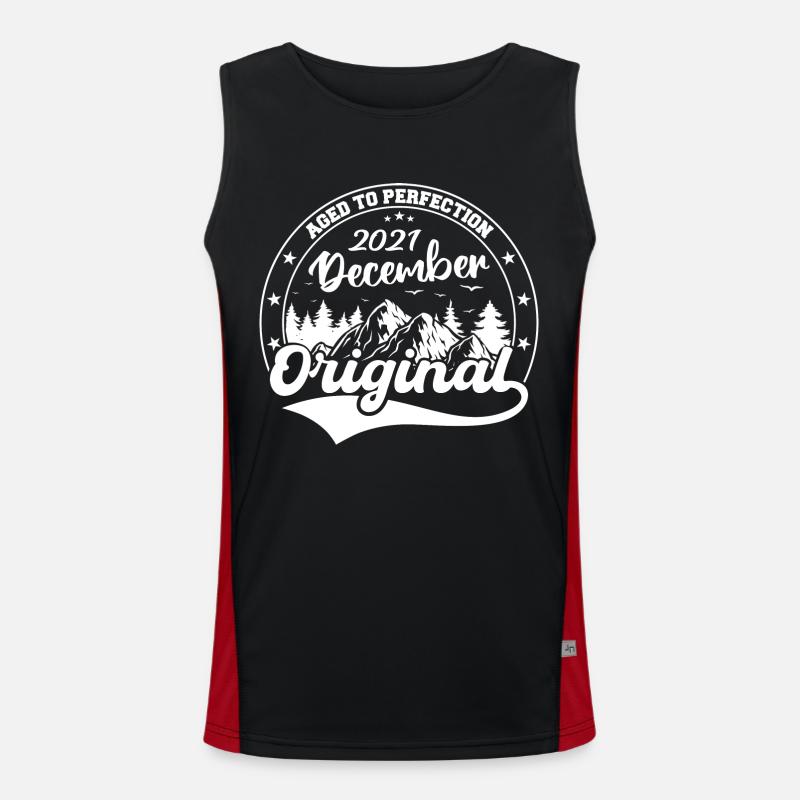 Dezember 2021 Geburtstag Dezember 2021 Dezember Funktionelles Kontrast-Tank Top für Männer 