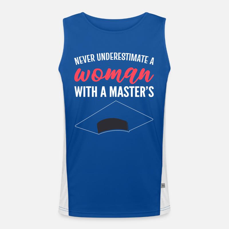 Master's Degree Graduation Ceremony Men's Functional Contrast Tank Top 