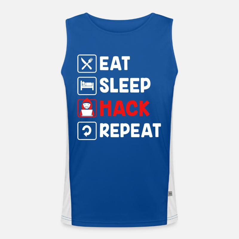 Cybersecurity Cyber Programmierer Hacker Funktionelles Kontrast-Tank Top für Männer 